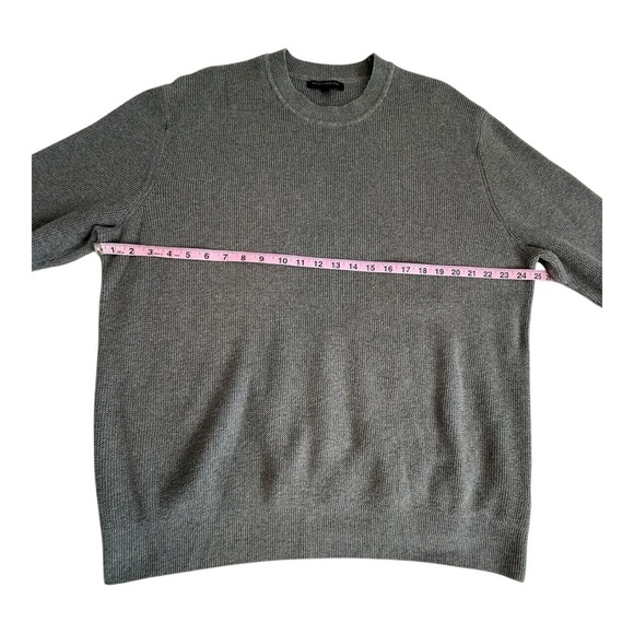 Banana Republic Grey Crewneck Waffle Knit Sweater - Size XL - Picture 7 of 10